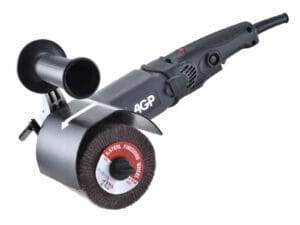 Satinovací elektrická bruska a leštička na kov AGP