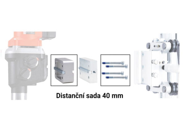 Distanční sada 40mm pro stojany na vrtačky