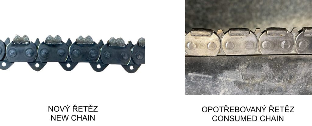 Opotřebení diamantových řetězů