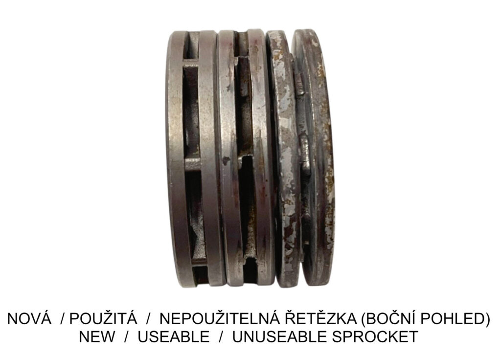 opotřebení řetězky